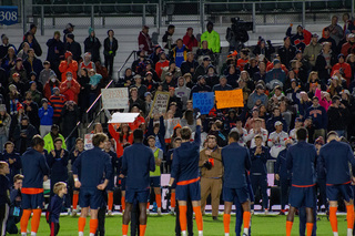 Fans packed the stands in Cary, North Carolina to watch the Orange take on the Hoosiers in the final round of the NCAA Men’s College Cup. WakeMed Soccer Park erupted with sound from the fans every time Syracuse scored. 