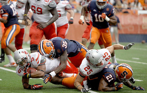 Dyshawn Davis, Shamarko Thomas and the Syracuse defense is preparing to face Munchie Legaux and the highest-scoring offense in the Big East in Cincinnati on Saturday.