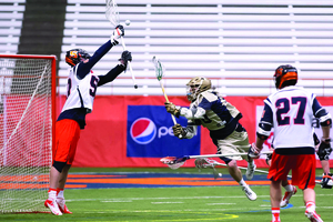 Syracuse senior goalie Dominic Lamolinara prepares for one last run at an NCAA tournament championship. 