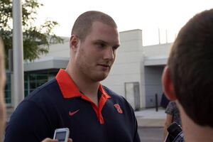 Senior offensive lineman Sean Hickey talks about being elected captain with Cameron Lynch, Prince-Tyson Gulley and Sam Rodgers. 