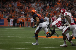 Syracuse wide receiver Jarrod West racked up 161 receiving yards in the Orange's loss to N.C. State on Saturday. He continues to provide a deep-ball threat for an offense that's been inconsistent all year long.