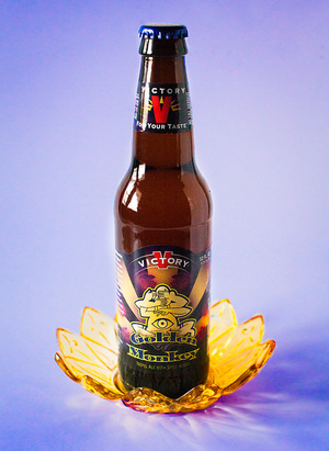 Victoria Brewing Company’s Golden Monkey Beer is brewed with triple the amount of malts compared to typical Belgian ales. It also contains hints of ginger and fruity flavors.