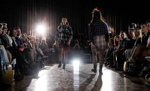 The eighth annual Fashion and Beauty Communications Milestone show was comprised of eight segments of displays that reflect real-life education issues.