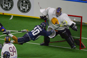 Marcus Holman scored a hat trick for Team USA in a 15-4 win over Israel to claim the bronze medal in the World Indoor Lacrosse Championship.