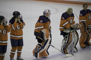 Abbey Miller (29) and Maddi Welch (30) have each started one of Syracuse's first two games at goalie. The Orange hasn't picked a starter yet.