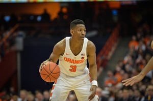 Andrew White scored 13 points for SU, behind Tyus Battle's 21 and Tyler Lydon's 16. 