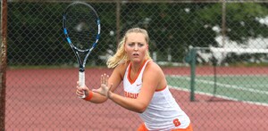 Gabriela Knutson lost 6-4, 6-2 in SU's 4-3 loss to VT. 