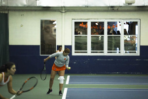 Anna Shkudun won just her second singles match of the year to seal the victory for Syracuse. 