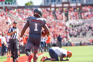 Jaylen Samuels rushed nine times for 74 yards and caught five balls for 37 yards. He also added a touchdown in N.C. State's win. 