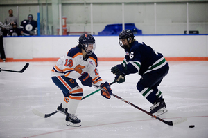 Freshman Abby Moloughney had four shots on goal against Cornell. 