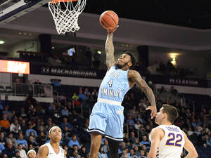 Ahmad Caver averages 18.5 points and 5.1 assists per game. He leads ODU into the Carrier Dome on Saturday. 