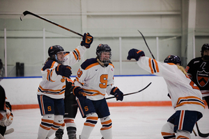 Syracuse's offense, pictured against Princeton earlier this season, scored 17 goals in three exhibition games. 