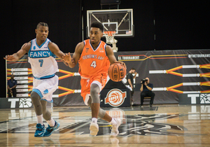 John Gillon drives to the rim in last year's The Basketball Tournament.