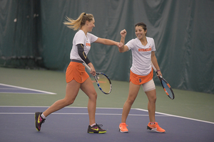 Miranda Ramirez and Gabriela Knutson  are SU's top doubles pairing.