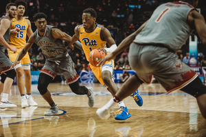 Xavier Johnson, pictured against Boston College in the first round of the ACC tournament, scored 23 points. 