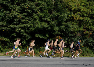 The men's team finished 27 points ahead of second-place finisher Army.