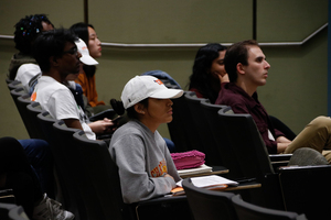 The panel took place in the Huntington Beard Crouse auditorium. 