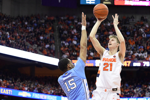 Syracuse faces UNC and Garrison Brooks (pictured, No. 15) as it returns to ACC play on Tuesday.