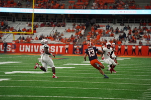 SU was unable to convert after DeVito was forced to throw out of bounds twice because of too much pressure