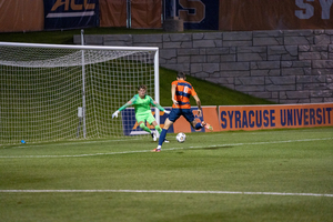 Manel Busquets scored his first of the season on a left-footed curling shot into the left corner for SU’s fifth of the game.