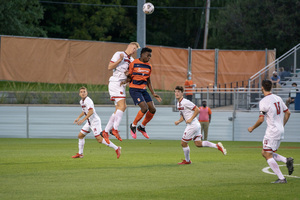 In his second start, Syracuse goalie Lucas Daunhauer struggled in its 5-4 double overtime loss to Louisville.