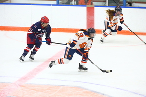 Abby Moloughney had a hat trick in the Orange's 3-2 win over RIT. 