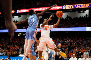 Judah Mintz recorded 17 points in the close loss to North Carolina. 