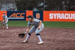 After surrendering six runs in the first inning, Syracuse’s comeback effort fell short in its rubber match against Pittsburgh. SU is now two spots out of an ACC Tournament appearance.