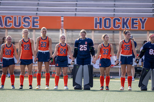 Syracuse goaltender Vera Hekkenberg has earned ACC Defensive Player of the Week honors. 



