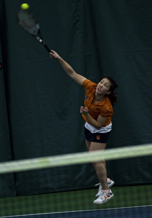 christina tan leads Syracuse with an 11-3 conference record this season. Along with Emily Harman, she is also is also part of the Oranges top doubles team.