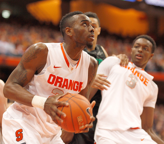 Rakeem Christmas works the interior in Monday night's victory. Christmas had 12 points, five rebounds and four blocks in 36 minutes.