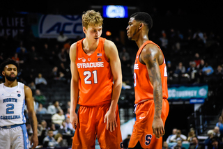 Howard and Dolezaj didn't develop the connection they had running Tuesday in Dolezaj's outburst. Howard finished with seven turnovers against the Tar Heels.  