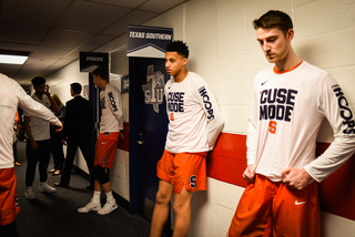 Matthew Moyer and Patrick Herlihy kept silent before game time.