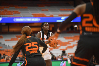 Maeva Djaldi-Tabdi said Miami's bigs had one of the quickest first steps she has ever seen. 